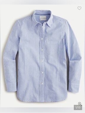 Blue Striped Classic Seersucker Button Down